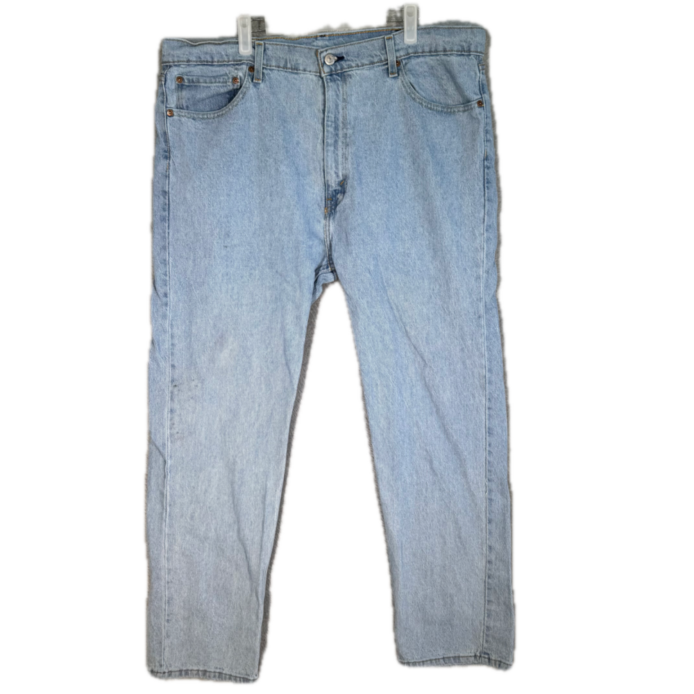 Levi's 505 Men's Jeans 40x30 Light Blue Denim Regular Fit Straight Leg Zip Fly